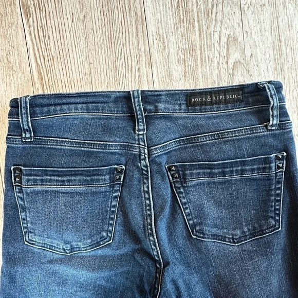 Rock & Republic Berlin Distressed Skinny Jeans Women’s size 4 - Picture 6 of 13